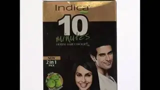 Indica Natural Black Herbal Based Hair Color 8 Sachets X 5 Gram