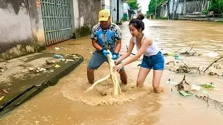 Clearing Rubbish That Blocks Drains After Heavy Rains 🌧️