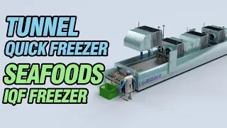 IQF Tunnel Quick Freezing Machine Quick Freezer For Seafoods,Poultry And  Pastry