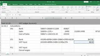 Task 12.10 - New Era Accounting - VAT Ledger Accounts, Calculations and Journal Entries