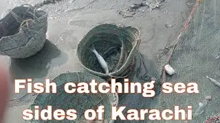 Fish catching at sea at Clifton karachi  season of fish