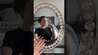 oval crystal mirror with lights Australia  online sale