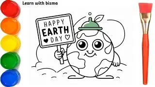 How to Draw earth day drawing, Painting and Coloring for Kids & Toddlers | Draw, Paint and Learn
