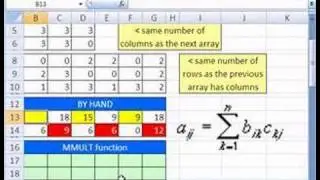 Excel Array Formula Series 12: MMULT function Matrix Algebra