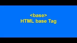 HTML base Tag