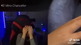 minx gets jump scared after laughing at a crime scene