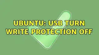 Ubuntu: USB turn write protection off