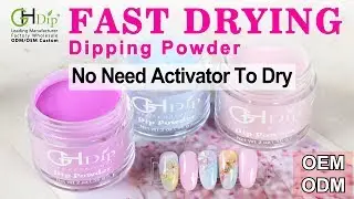 Ombre and Colorful Dip Nail Arts by Fast Drying Dip Powder System