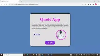 quote app with javascript | javascript project quote app | html css and js project