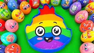 Satisfying ASMR 🌟 How to make rainbow Dragon Fruit Slime Bathtub by mixing Sprunki Eggs CLAY ⚡💥