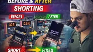 mobile shorting problem, before after repair, cap short 