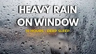 10 HOURS Rainy Night Ambience 🌧️ Deep Sleep Rain on Window &mdash; No Thunder, No Music