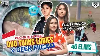 DUO TWINS LADIES x GEEK MICA OBRAK ABRIK ERANGEL SAMPAI GAK KEBAGIAN KILL !! - Babyla