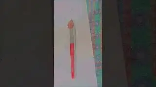 painting brush and toothpaste realistic 3D #drawing #shorts