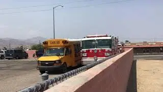 An old fire ladder truck