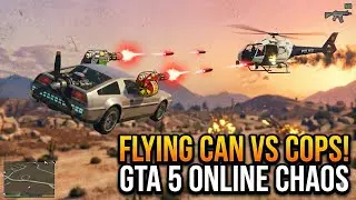 Flying Car vs Police Chopper 😱 | Who Wins the Ultimate Chase?#gta #gta5 