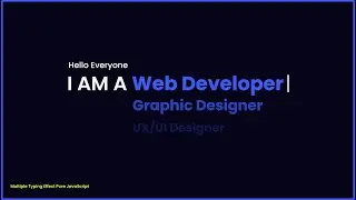 How To make An Tuto Typing Text effect using HTML CSS JavaScript | JavaScript Project for Beginners