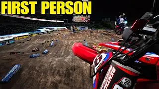 Supercross 4 First Person Gameplay.Anaheim 1