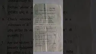 B.Sc. Fifth semester 1st Paper Group and Ring Theory and Linear Algebra  2024-2025 BU Jhansi