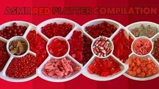 ASMR RED PLATTER COMPILATION | NO TALKING | SATISFYING POURS