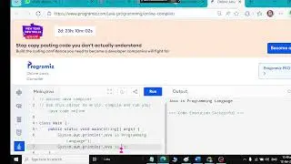Class 02 How to run java Code online Compiler
