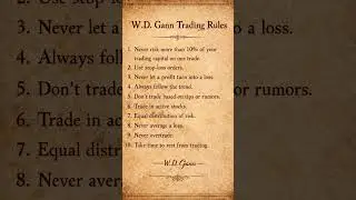 Gann Trading Rules #financialliteracy #trading #marketwisdom #education #priceaction #stockmarket