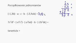 Porządkowanie jednomianów