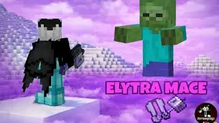ELYTRA MACE PVP IN MOBILE GAMEPLAY IN MINECRAFT #minecraft #viral #trending #popular 