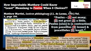 Least  -- Name of Anti-Law Figure in Matt 5:19 - How could Matthew Truly Know 