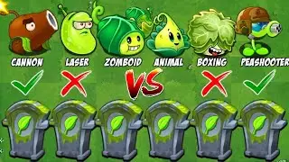 99 Strong Gravestone Vs Each Plants Power Up 3X - Who Will Win? PvZ 2 Challenge