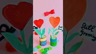 Cute Valentine Flower from Paper Rolls 🌸 #diy