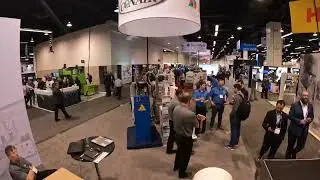 Exhibit build through dismantle. 10 days in 150 seconds. IME West 2023. 20x40 booth.