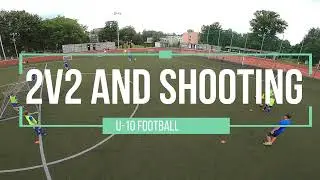 2v2 shooting football drill. U-10