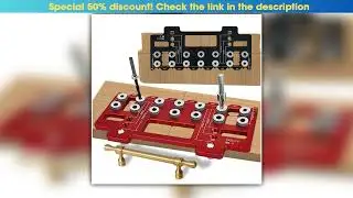 Aluminum Pocket Hole Jig Kit 1 Set Handle Pitch Punch Hole LocatorShelf Pin Drilling Guide