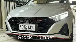 i20N GFB BOV Stock Trumpet vs Whistle Trumpet sound test!