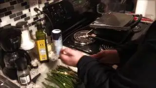 Fast Steak and Asparagus on Panini Press