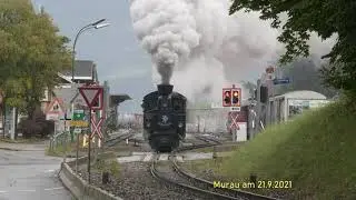 Wenn es regnet im Murtal - dampft die U 11 der Murtalbahn besonders sch&ouml;n...