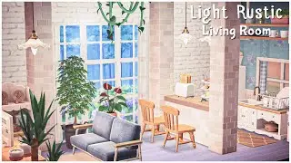 Light Rustic Living Room ACNH Speed Build