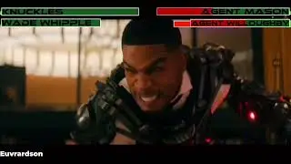 Knuckles (2024) Hotal Revenge Scene with healthbars (REMAKE)