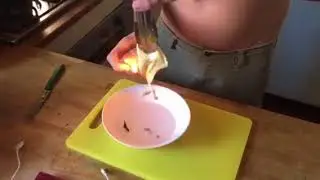 Burning a Kraft Singles cheese piece