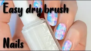 Easy dry brush nails💜💙
