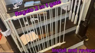 Regalo 2 in 1 hallway or stairs baby gate - install and review. Affiliate link in description.