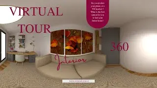 3D 360 VR Interior Design Project. Virtual tour.