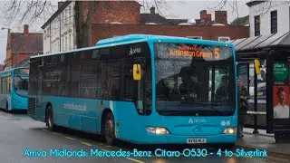 *ZF Ecomat* Arriva Midlands North: Mercedes-Benz Citaro O530(3022 - BV58 MLE) - 4 to Silverlink