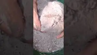 pure sand cement crumbling in foamy water 💦
