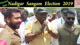 Suriya & Sendhil Cast his Vote Nadigar Sangam Election 2019 election today news vishal suriya news