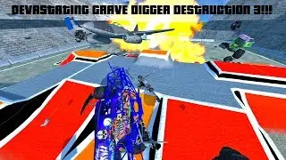 BeamNG.Drive Monster Jam; DEVASTATING GRAVE DIGGER DESTRUCTION 3!!!