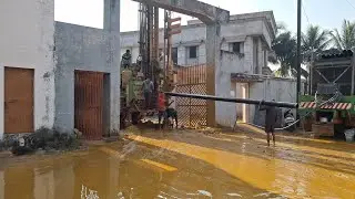 Borewell drilling inside House Drilling 20Hp Motor With coconut water checking method