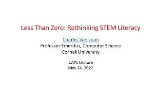 Less Than Zero: Rethinking STEM Literacy
