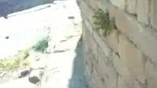 Decending from a Crusader fort (at Petra)